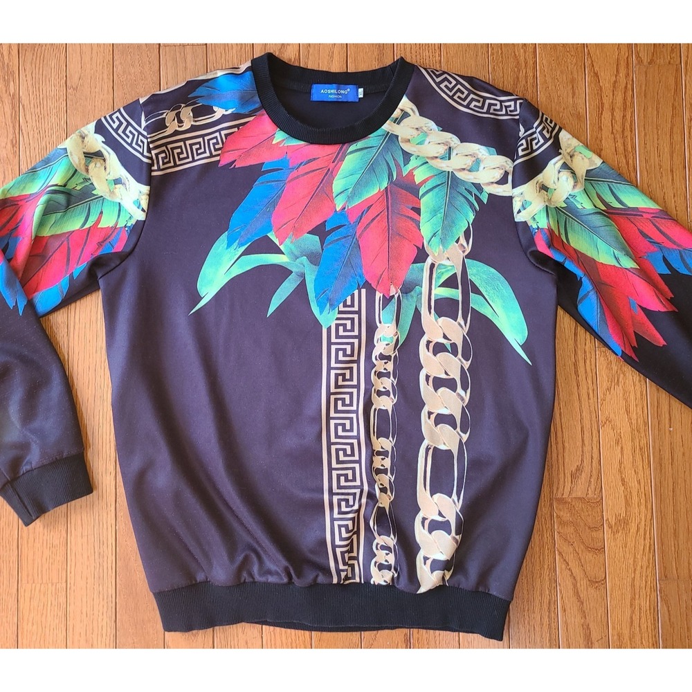 Aoshilong Fashion lightweight pullover long sleeve top XL Streetwear Miami Cool